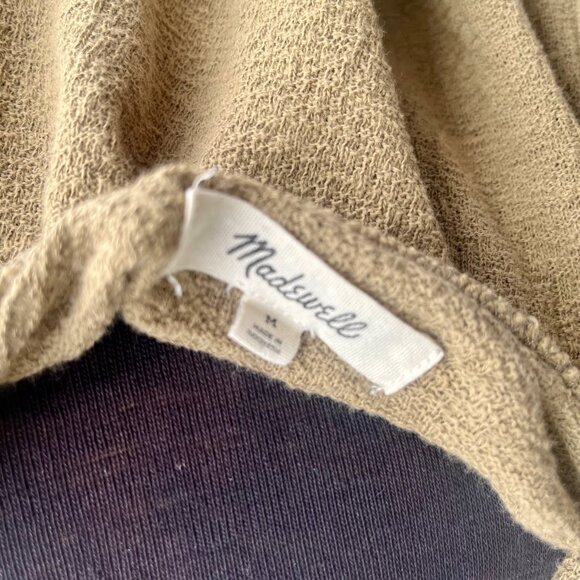 Madewell Textured Cotton Boxy Tee – Olive Green – Size M - Picture 5 of 6